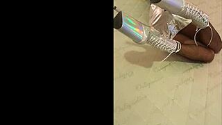 Petite Latina Milf In Fishnet Pantyhose And High Heels