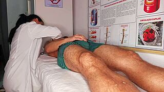 got hard right in front of the nurse today