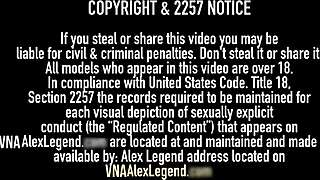 Cum inside her mouth Maxim Law milks Alex Legends French cock