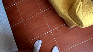 I Caught My Young 18 Year Old Arab Stepson Masturbating On My Dirty Mature Panties In Homemade Close Up Scene