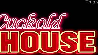 Marido corno assiste coroa safada na suruba com punheta excitada!