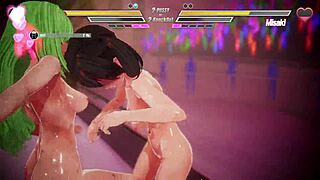 lesbian battle with fingering and squirting