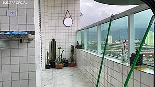 Naughty maid in tight shorts!