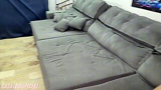 couple does threesome with friend dp on blonde anal