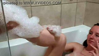 Sexy Bath Smoking Session with Cute Neighbor Babe and Big Tits Vibes.