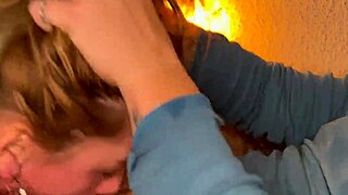 Closeup wet sloppy face best blowjob ever