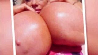 Babe With Huge Boobs Gets Them Worshipped Intensely