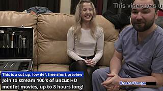 stacy shepards, spread for your first gyno exam