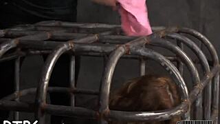 useless floozy is playing her clits while bound in hardcore shaved pussy sucking bondage pov jizz