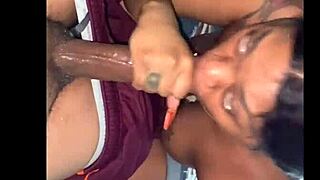 Old pornstar licks big black cock bent over in sloppy toppy scene