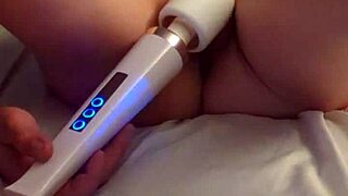 blonde richelle rose masturbates with wand, cumming multiple times in close up