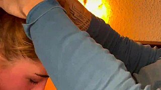 Closeup wet sloppy face best blowjob ever