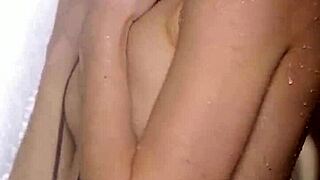 Ukrainian Beauty Vi Shy Strips and Shows Wet Pussy