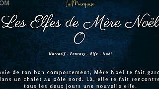 I-I can't believe the elves of mother noel are talking dirty in french christmas porn.