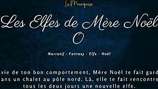 I-I can't believe the elves of mother noel are talking dirty in french christmas porn.