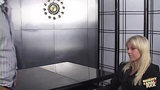 Blonde Office Lady Face Fucked In 69 And Anal.