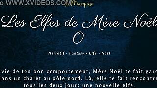 I-I can't believe the elves of mother noel are talking dirty in french christmas porn.