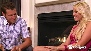 Vanessa Cage drains dick with choking and gagging