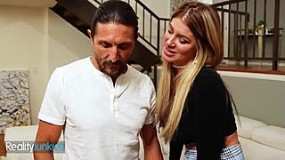 Blonde With Hip Tattoo Shakes Ass Riding