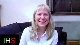 blonde milf with swollen pussy got her ass fucked hard and cumshot on belly 😍