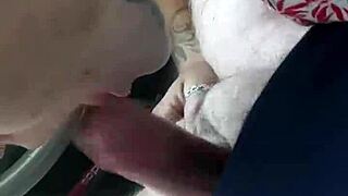 Colorado blowjob in car ends with cum in mouth