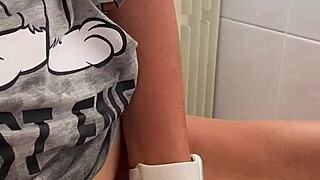 real morning masturbation caressing small clitoris