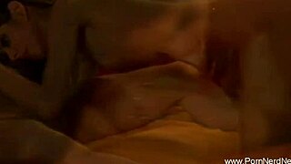 Having sensual handjob and blowjob with brunette babe!