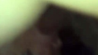 Indonesian amateur bent over, ass up, tits bouncing while riding!