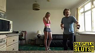 long legged jentina bends over for big cock blowjob and riding