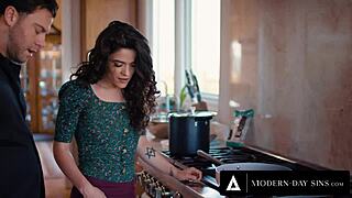 Cheating Housewife Offers Free Use Creampie to Satisfy Horny Husband