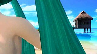 Hatsune miku in the dear cocoa girl project diva nude mod, fully nude.