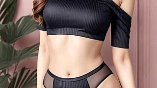 Cute Kawaii Japanese Models Show Off Sexy Lingerie and Bare Feet