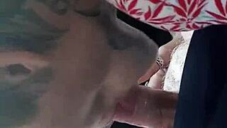 Colorado blowjob in car ends with cum in mouth