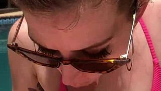 katarinakitty deep throating that big cock, teasing with her ass.