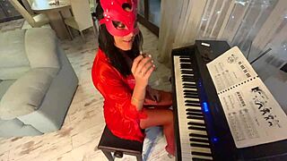 Milfycalla Licks And Swallows Piano Teacher's Taboo Dick