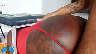 stuck then fucked by big black cock