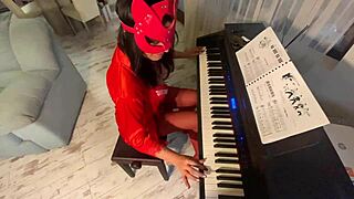 Milfycalla Licks And Swallows Piano Teacher's Taboo Dick