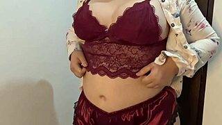 Wow, my chubby Colombian stepmom Soraya strips on camera!