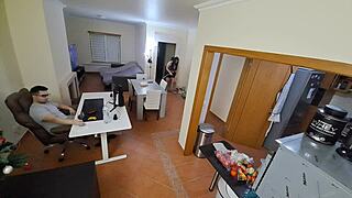 maid in flip flops gets internal cumshot while riding