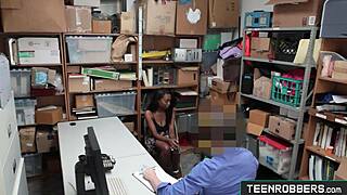 fucking that sexy ebony teen in doggystyle for stealing, old and young mix 😜