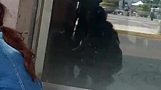 Two Rich Asses Spied in Fruit Center