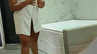 Steamy jacuzzi encounter with motel receptionist unfolds