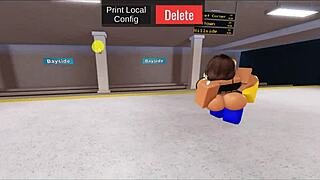 Roblox Bitch Gets Fucked Hard by Three Noobs in Gangbang!
