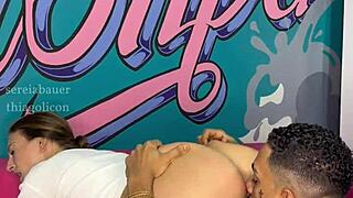 Wow! Married Blonde Sucking and Banging Doggy in Motel with Blinking Ass!