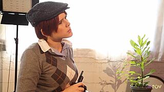 Redhead and Ebony Lesbians Lick Pussy in Hot Threesome After Photo Shoot!