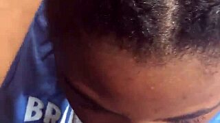 ebony teen sucks my cock in the pouring rain outside