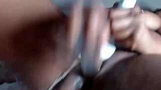 Horny Ebony Beauty Squirting in Intense POV Orgasm