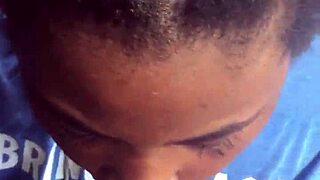 ebony teen sucks my cock in the pouring rain outside