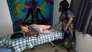 Explosive Finish During Tantric Massage at Espaço Salvaley