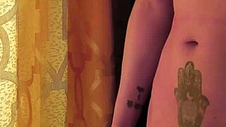 Sensual masturbation with monster cock